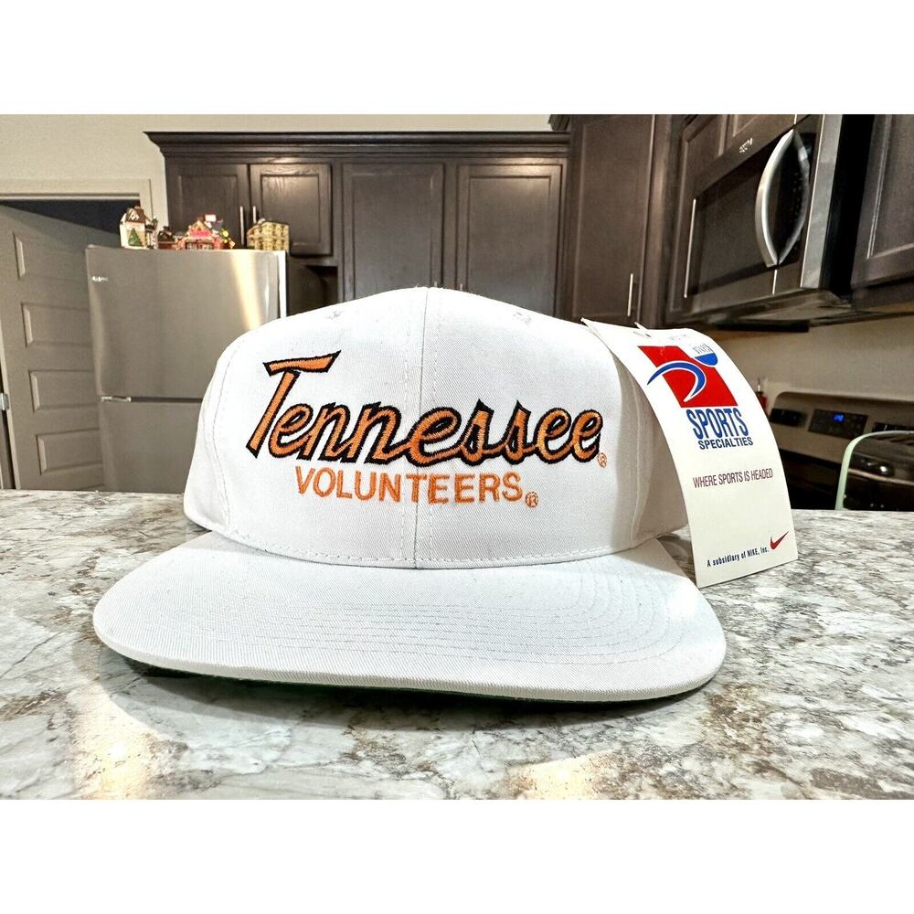 Vintage Tennessee Volunteers Vols Sports Specialties Script Hat White Snapback